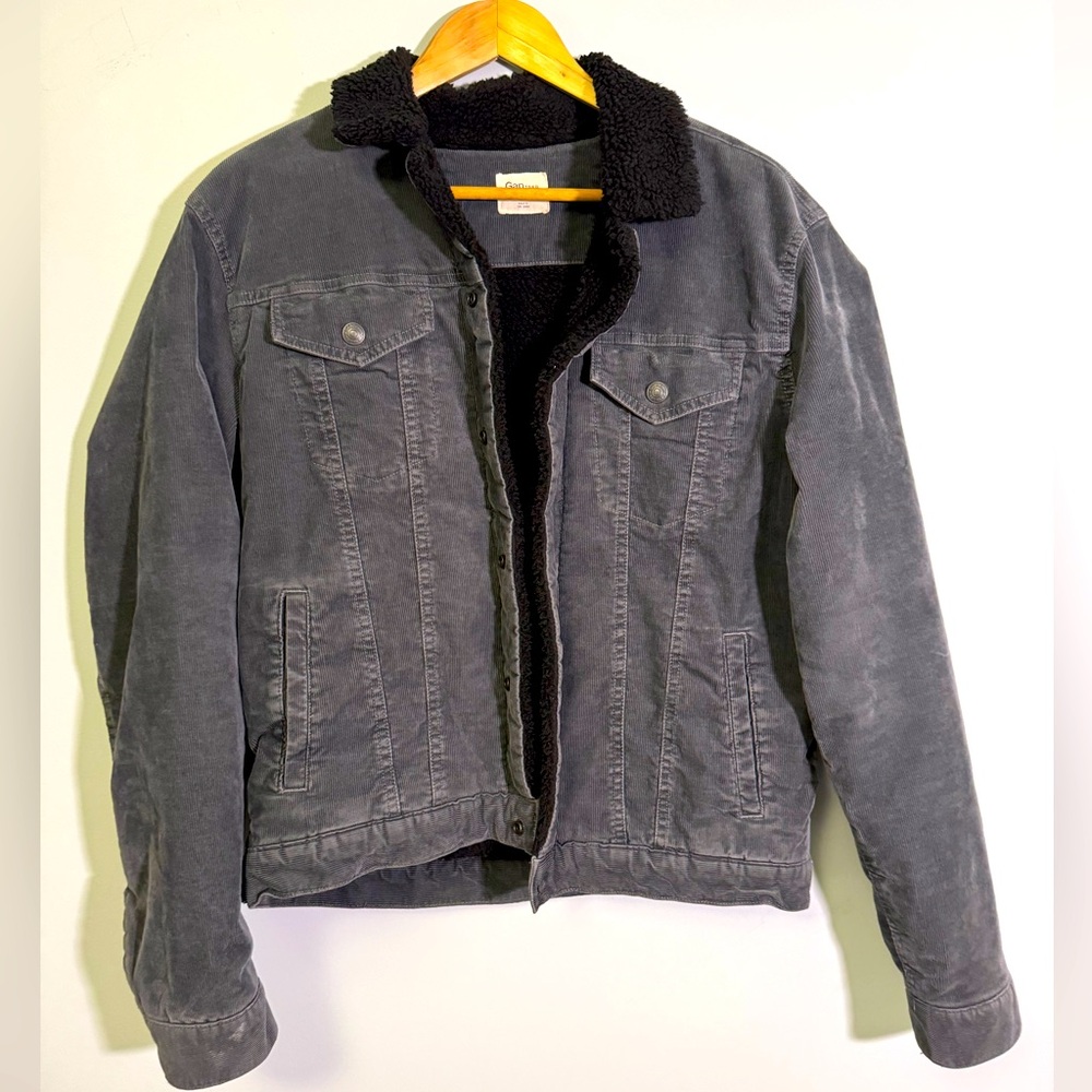 GAP grey corduroy trucker jacket.